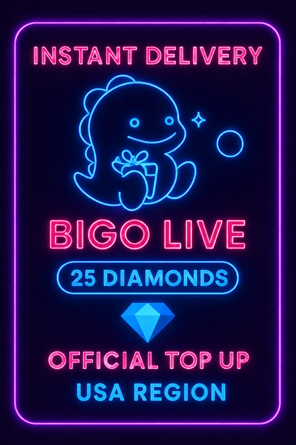 بیگۆ لایڤ - 25 Diamonds (Top-Up) (US) · Bigo Live