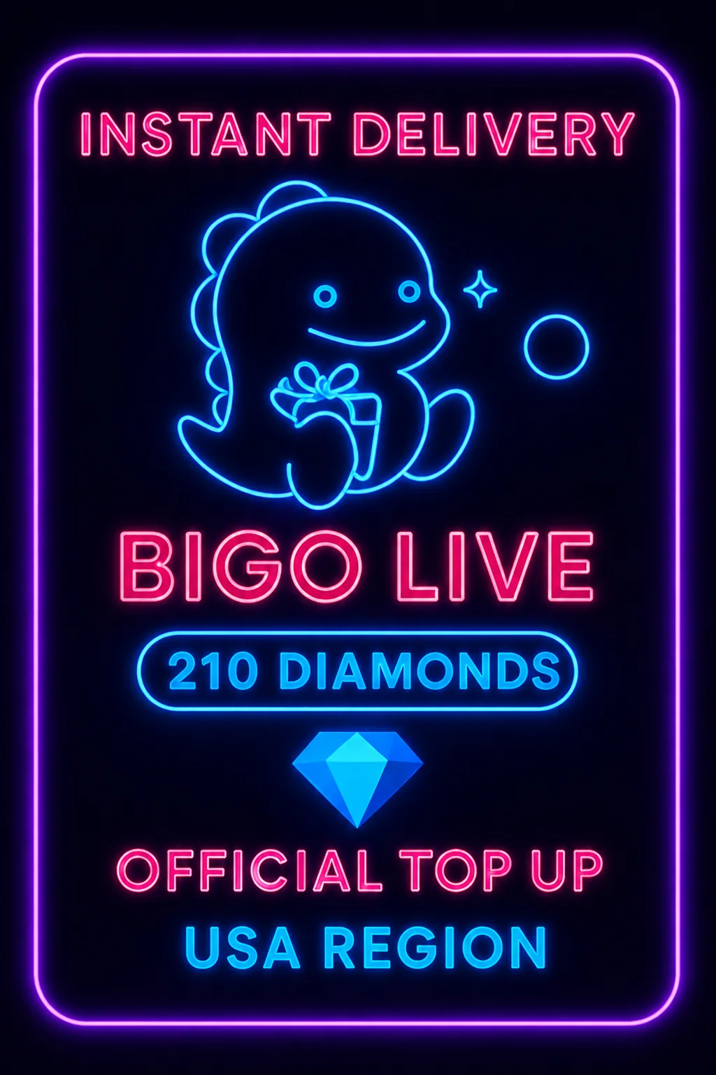 بيجو لايف - 210 Diamonds (Top-Up) (US) · Bigo Live