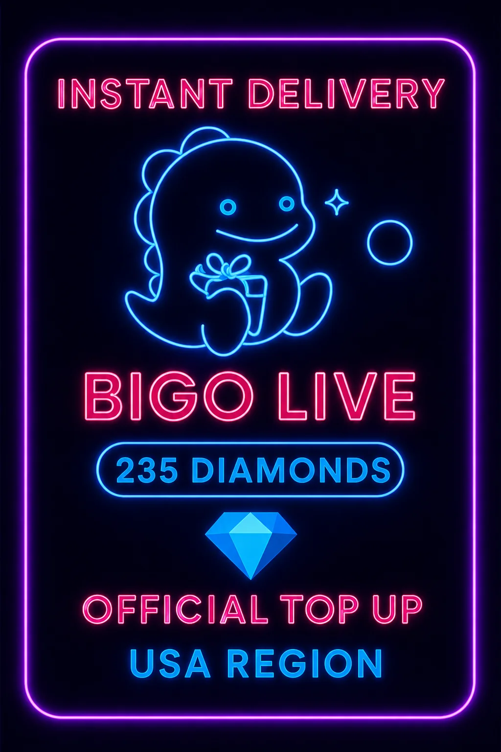 بيجو لايف - 235 Diamonds (Top-Up) (US) · Bigo Live