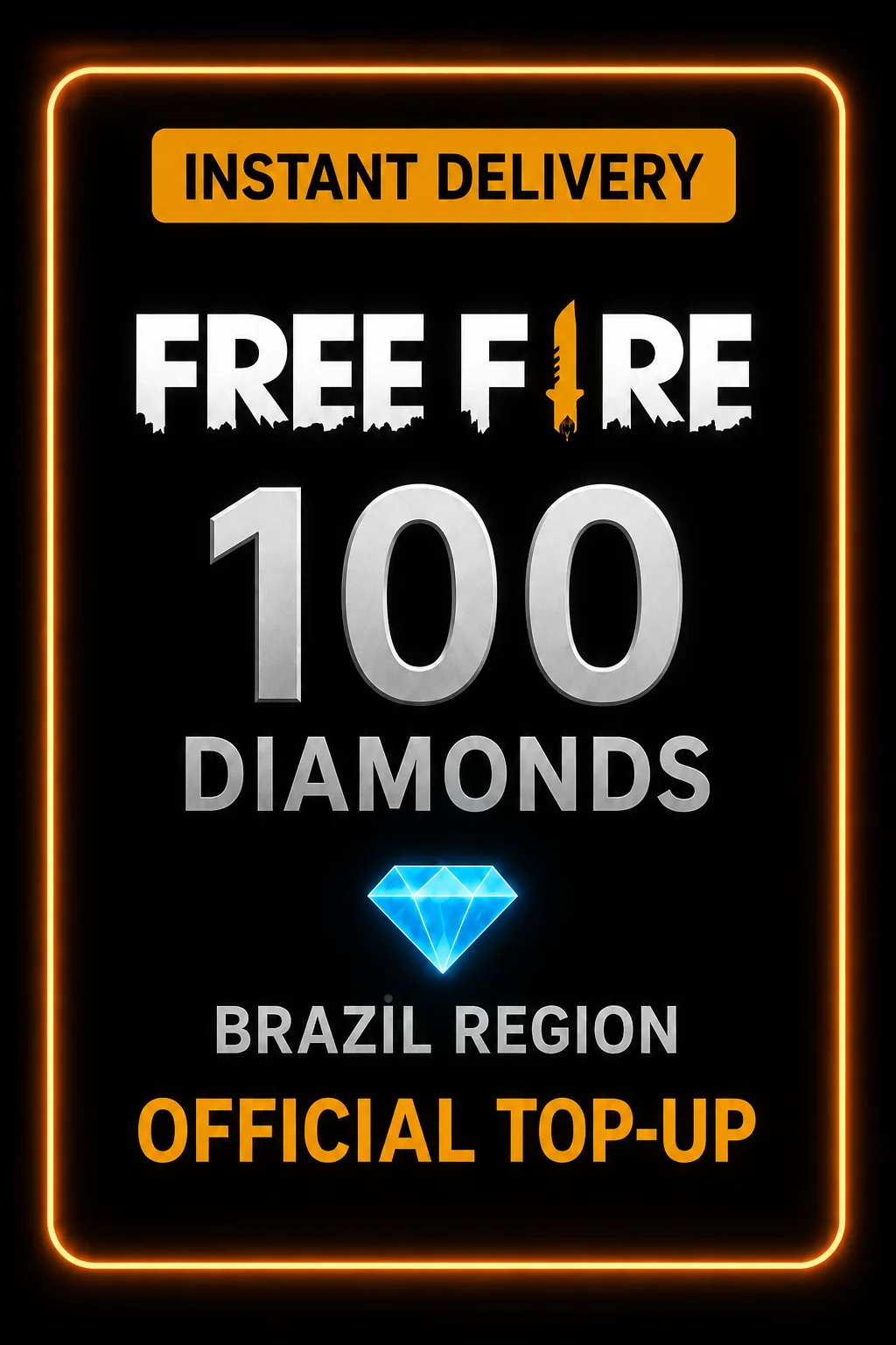 Free Fire 100 Diamonds Top-Up (Brazil)