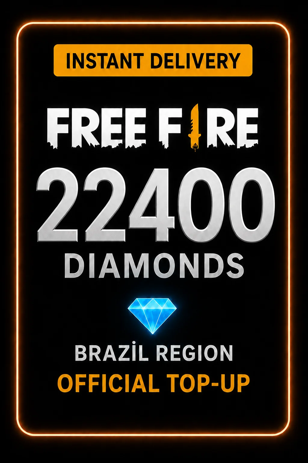Free Fire 22400 Diamonds Top-Up (Brazil)
