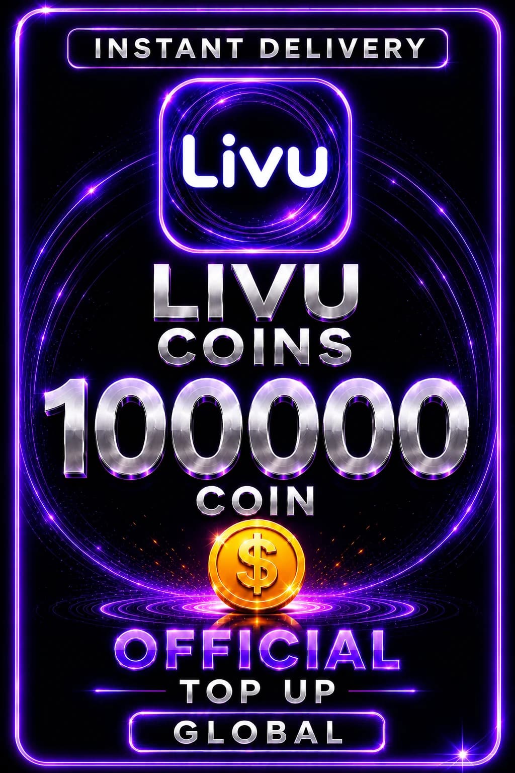 LivU - 100000 Coins Top Up (عالمي) · Global
