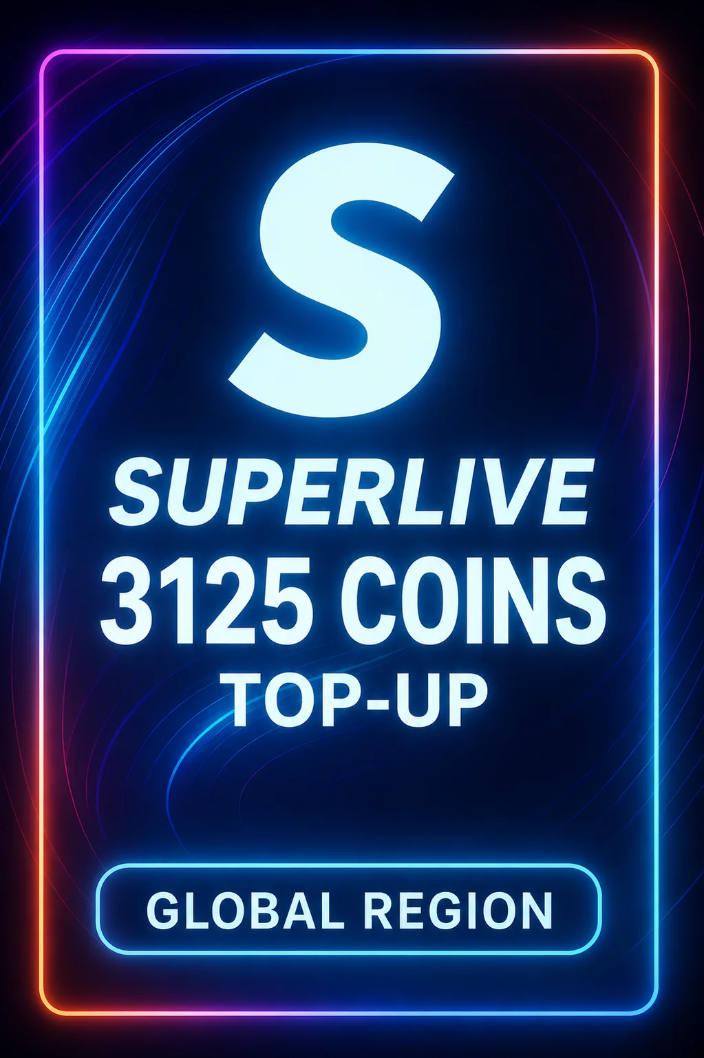 SuperLive 3125 Coins Top-Up (جیهانی) · Global