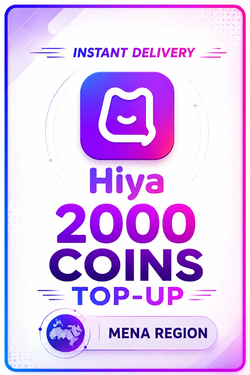 Hiya - 2000 Coins Top-Up (MENA)
