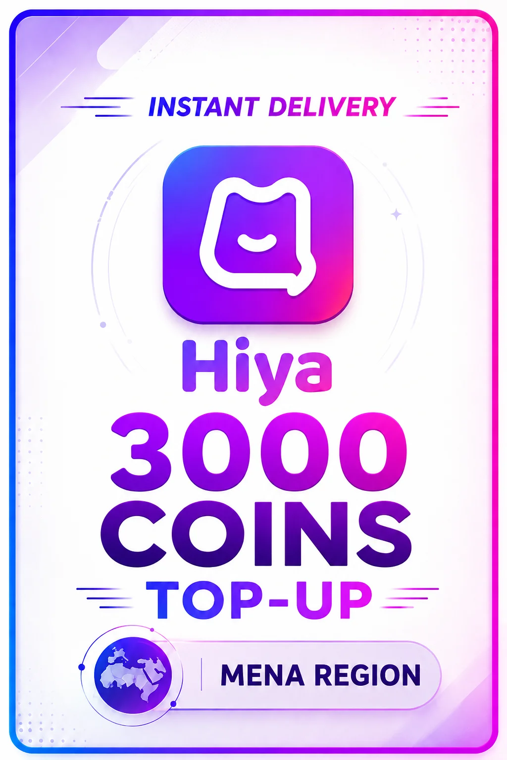 Hiya - 3000 Coins Top-Up (MENA)