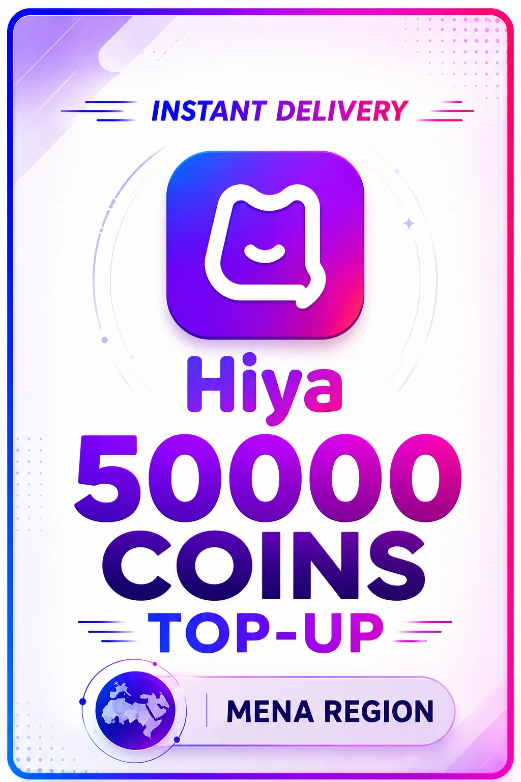 Hiya - 50000 Coins Top-Up (MENA)