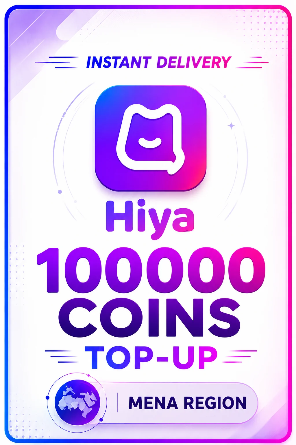 Hiya - 100000 Coins Top-Up (MENA)