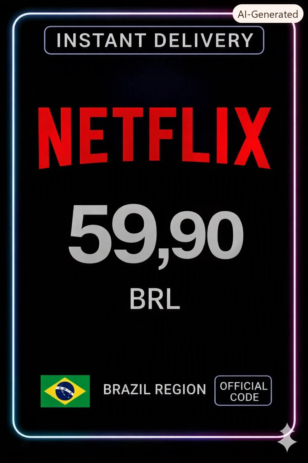Netflix Gift Card 59,90 BRL